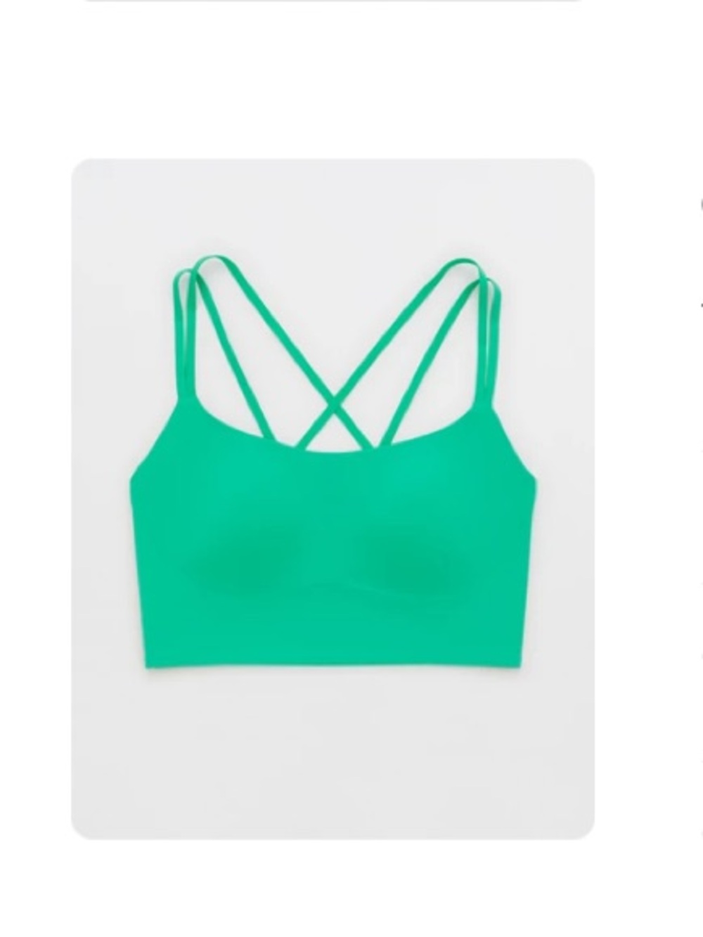 OFFLINE by Aerie Real Me Hold Up Strappy Sports Bra in Green Dazzle- Size Small